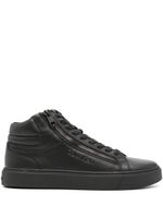 Calvin Klein logo-debossed leather sneakers - Noir - thumbnail