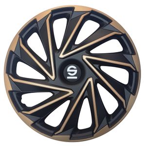 4-Delige Sparco Wieldoppenset Varese 14-inch goud/zwart SP1480GDBK