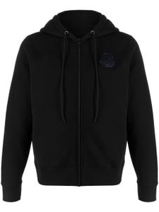 Moncler veste à appliqué logo - Noir