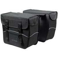 Greenlands tas dubbel zwart-zwart. afmeting 35x31x16 (x2) cm. afgeschuinde kanten, 34l