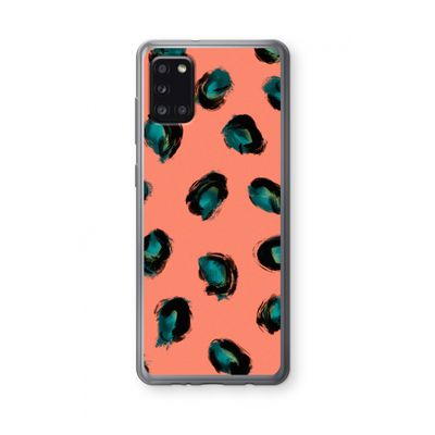 Pink Cheetah: Samsung Galaxy A31 Transparant Hoesje
