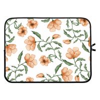 Peachy flowers: Laptop sleeve 15 inch