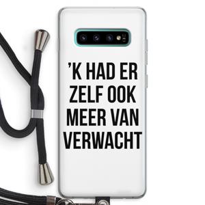 Meer verwacht: Samsung Galaxy S10 Plus Transparant Hoesje met koord