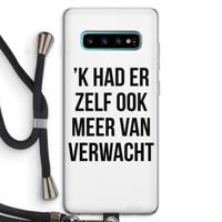 Meer verwacht: Samsung Galaxy S10 Plus Transparant Hoesje met koord