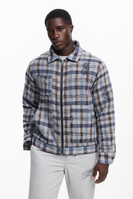 Geruite jas met zakken - BLACK - M