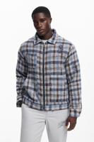 Geruite jas met zakken - BLACK - M