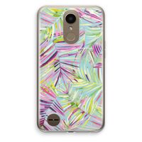 Tropical Palms Blue: LG K10 (2017) Transparant Hoesje