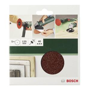 Bosch Accessories 2609256B53 Schuurpapier voor schuurschijf Ongeperforeerd Korrelgrootte (num) 40, 60, 80, 120, 180 (Ø) 125 mm 1 set(s)