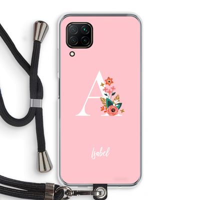 Pink Bouquet: Huawei P40 Lite Transparant Hoesje met koord