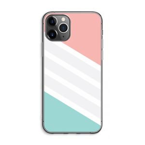Strepen pastel: iPhone 11 Pro Max Transparant Hoesje