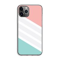 Strepen pastel: iPhone 11 Pro Max Transparant Hoesje