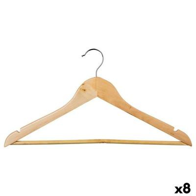 Kledinghangers 5five 45 x 23 cm Natuurlijk Hout Bruin 8 Onderdelen