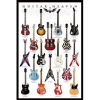 Poster met gitaren muziek thema 61 x 91 cm   -