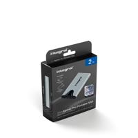 Integral SlimXpress Pro INSSD2TPORT3.2SLIMXS externe solide-state drive Thunderbolt technologie 2 TB USB Type-C USB 3.2 Gen 2x2 Zilver