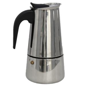 Moka/espresso koffiemaker voor 4 kopjes - Percolator - rvs - zilver - 16 cm