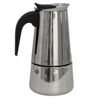 Moka/espresso koffiemaker voor 4 kopjes - Percolator - rvs - zilver - 16 cm - thumbnail