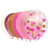 Haza Witbaard Ballonnen prinsessenkleuren, 10st.