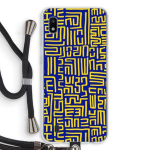 Majorelle Blue Print: Samsung Galaxy A10 Transparant Hoesje met koord