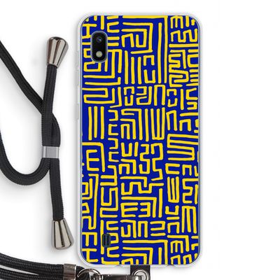 Majorelle Blue Print: Samsung Galaxy A10 Transparant Hoesje met koord