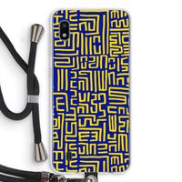 Majorelle Blue Print: Samsung Galaxy A10 Transparant Hoesje met koord