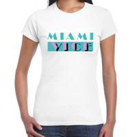 Toppers verkleed T-shirt dames - wit - Miami Vice - The Summer is Magic - Tropische feestkleding