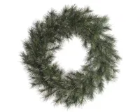 Everlands Krans harde naald frosted 50cm groen - thumbnail