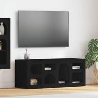 TV-kast Zwart 100 x 35 x 40 cm Bewerkt hout