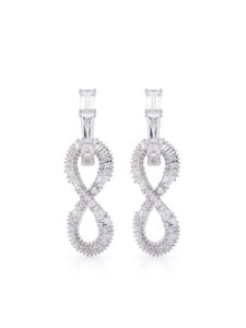 Swarovski boucles d'oreilles pendantes Hyperbola - Argent