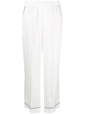10 CORSO COMO pantalon droit à motif Circle - Blanc