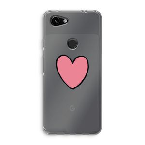 Hartje: Google Pixel 3a Transparant Hoesje