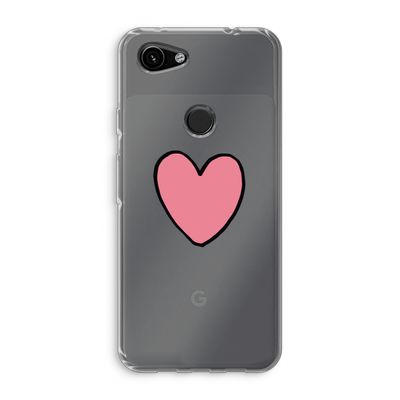 Hartje: Google Pixel 3a Transparant Hoesje
