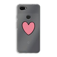 Hartje: Google Pixel 3a Transparant Hoesje