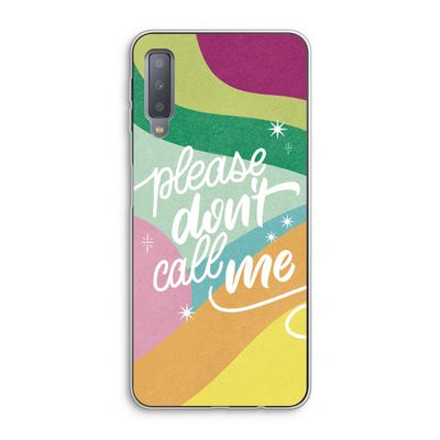 Don't call: Samsung Galaxy A7 (2018) Transparant Hoesje
