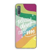 Don't call: Samsung Galaxy A7 (2018) Transparant Hoesje Don't call: Samsung Galaxy A7 (2018) Transparant Hoesje