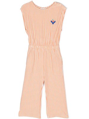 Bobo Choses Gestreept jumpsuit met geborduurd logo - Oranje Bobo Choses Gestreept jumpsuit met geborduurd logo - Oranje