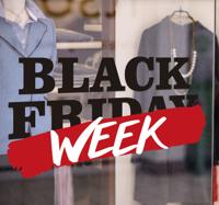 Raamstickers black friday week