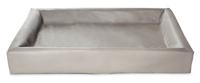 Bia bed kunstleer hoes hondenmand taupe
