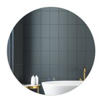 Ronde Badkamerspiegel Wandspiegel van Gehard Glas met Driekleurige Ledverlichting en Instelbare Helderheid