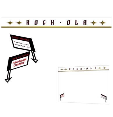 Rock-Ola 1448 Voorruit Dome Stickers - Set van 3