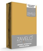 Zavelo® Jersey Hoeslaken Okergeel-Lits-jumeaux (180x200 cm)
