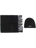 Calvin Klein ensemble écharpe-bonnet à logo brodé - Noir