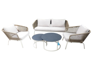 Eagle loungeset oyster incl. natural taupe kussens - Eurofleur aanbieding