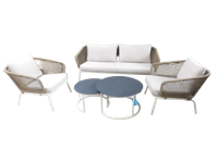 Eagle loungeset oyster incl. natural taupe kussens - Eurofleur aanbieding
