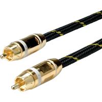 ROLINE 11.09.4252 video kabel adapter 5 m RCA Zwart, Goud, Wit - thumbnail