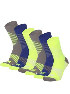 Xtreme Compressiesokken Quarter 6-pack Multi Yellow-42/45