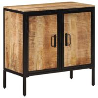 Dressoir 70x35x70 cm massief ruw mangohout - thumbnail