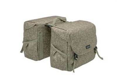 New Mondi joy - dubbele fietstas voor dames, sportief en waterafstotend, ivy walnut