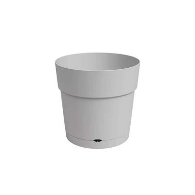 Bloempot en ronde capri Ronde - Plastic - Watertank - Diameter 30 cm - Lichtgrijs - Artevasi
