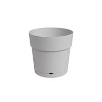 Bloempot en ronde capri Ronde - Plastic - Watertank - Diameter 30 cm - Lichtgrijs - Artevasi