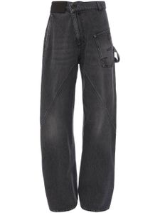 JW Anderson jean ample à design torsadé - Gris